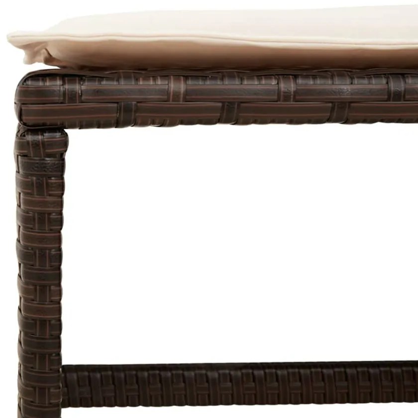 vidaXL 4 db barna polyrattan kerti szék párnával 41 x 41 x 36 cm