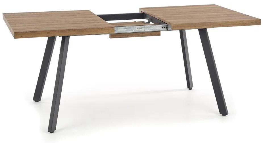 Berlin Kihúzható Étkezőasztal mézes-dió/fekete 140-180x85cm