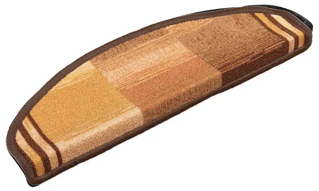 10 db barna öntapadó lépcsőszőnyeg 65x21x4 cm