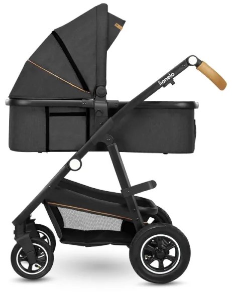 Lionelo - Kombinált babakocsi 2 az 1-ben AMBER szürke grafit