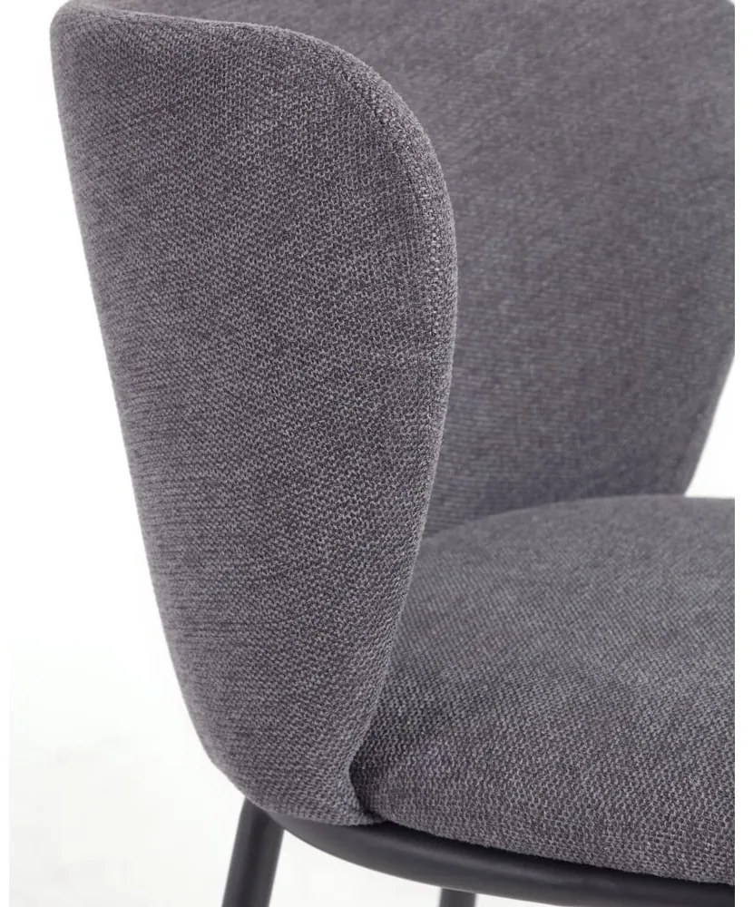 Sötétszürke bárszék (ülésmagasság 65 cm) Ciselia – Kave Home