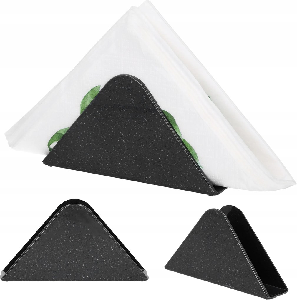 Fekete szalvétatartó Szalvétatartó törlőkendő műanyag tartály Tömör