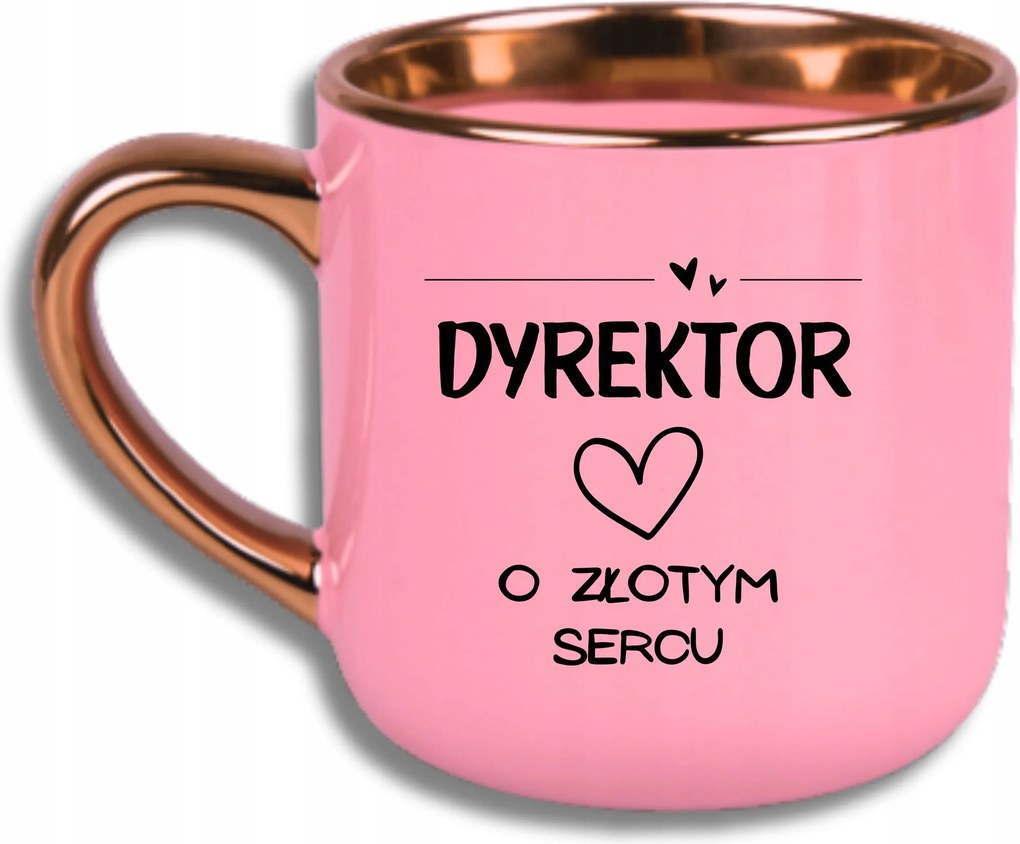 Bögre Rózsaszín Ajándék Nagy Nap Tanár Igazgató Arany Szív