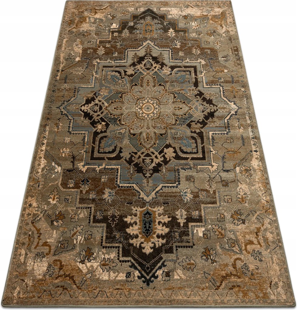 Étkezőszőnyeg Omega gyapjú Abbas vintage rozetta Bézs 235x350 cm