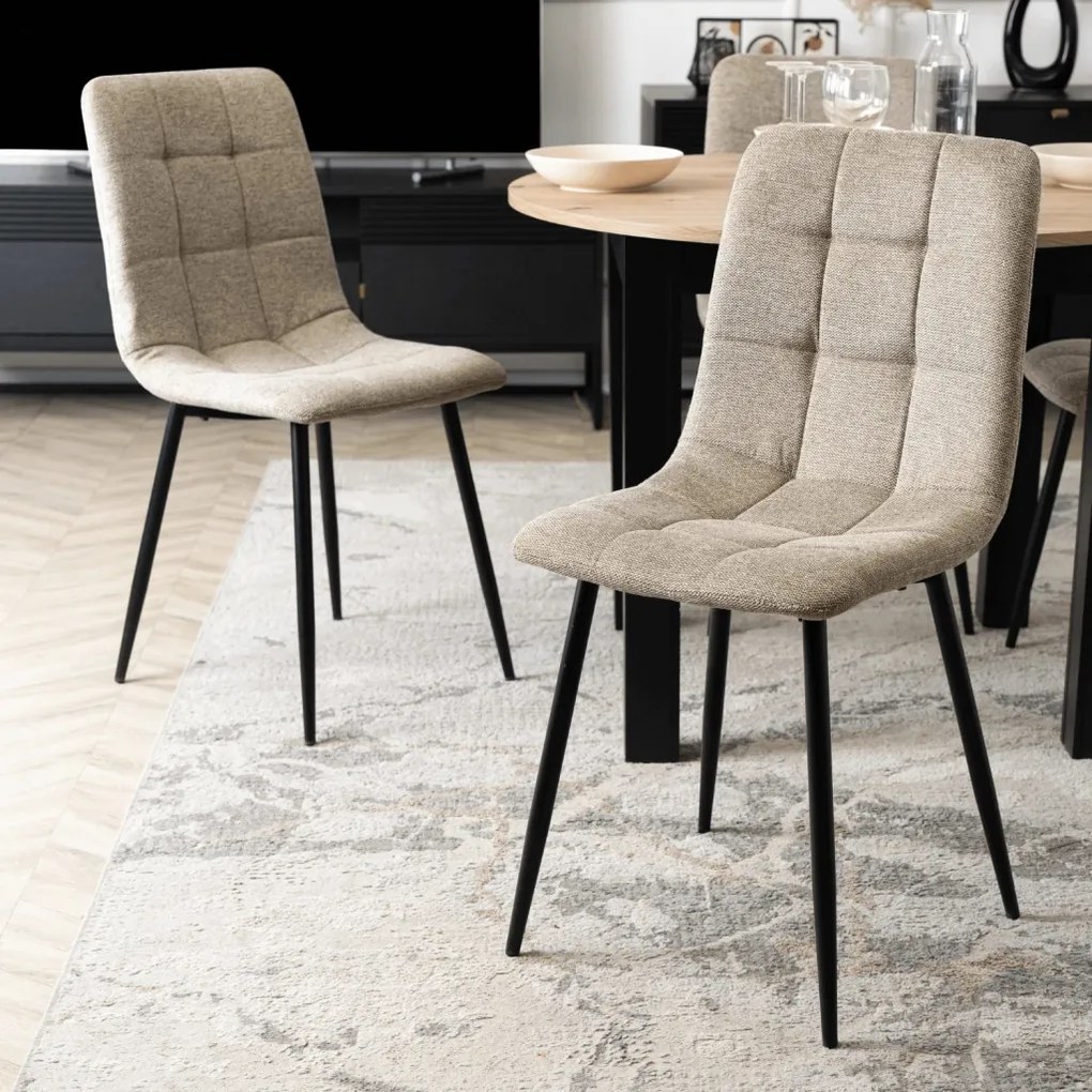 Bézs Szövet Étkezőszék. PERU 2