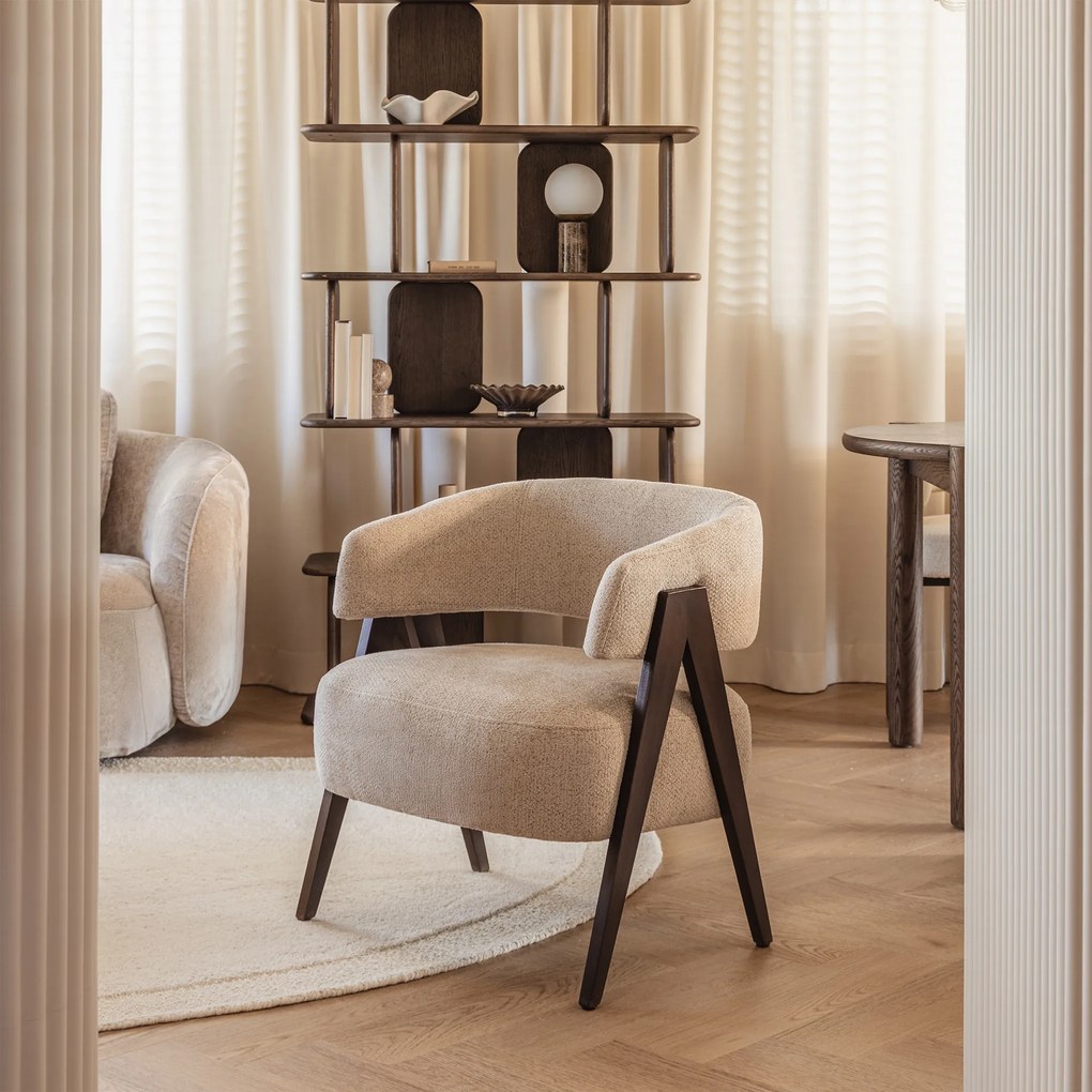 Bézs design fotel MIZU