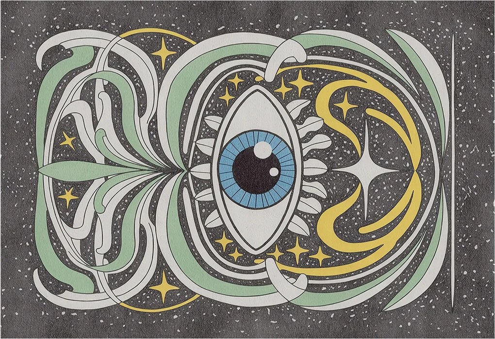 Fotótapéta Flizelin Fali Ragasztó Szett Szimmetrikus szem 152x104 Ragasztó