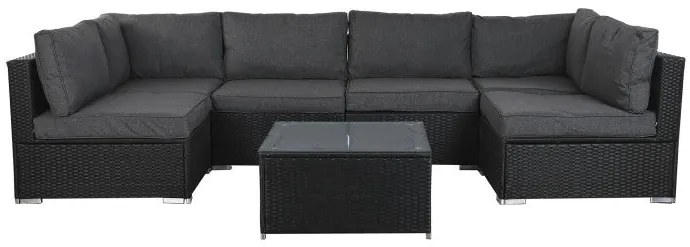 Prémium 7 részes polyrattan kerti bútor szett
