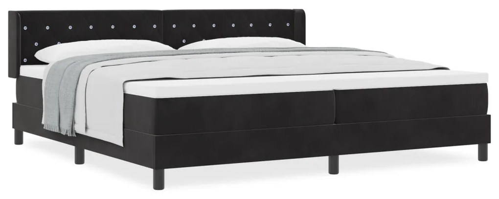 Boxspring Ágy Matrac Káprázatos Fekete 200x200 cm