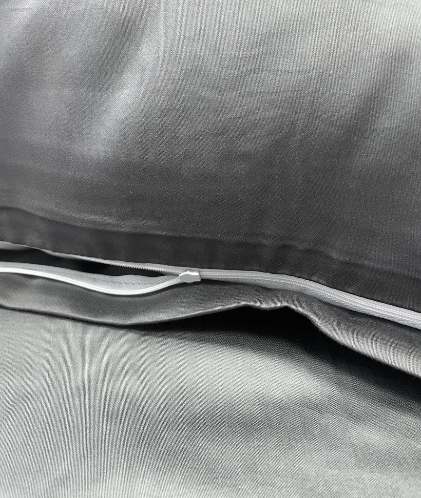 Ágyneműhuzat pamut szatén exclusive Modern sötétszürke 200x140cm+90x70cm TiaHome