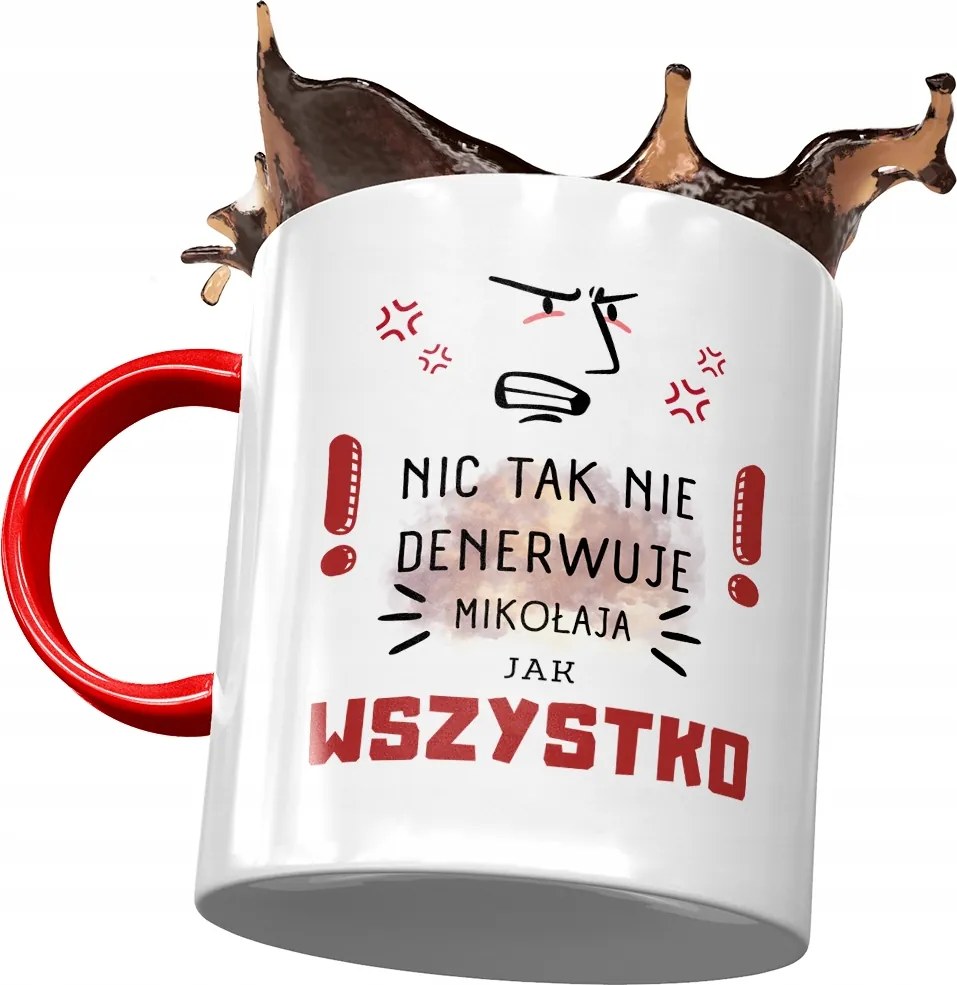 Piros Bögre Mikulás Kollégáknak Ajándék Nyomtatott Fotóval