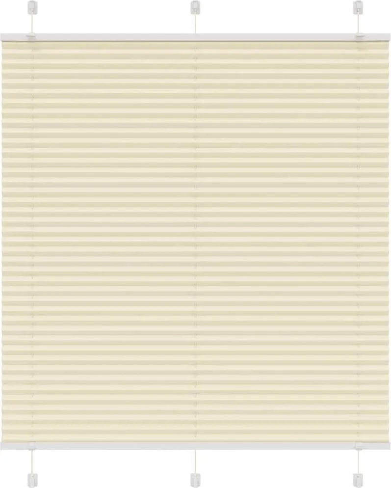 vidaXL pliszírozott redőny krém 115x100 cm szövetszélesség 114,4 cm