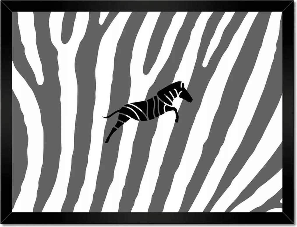 Poszterek keretben 40x30 Zebra csíkos