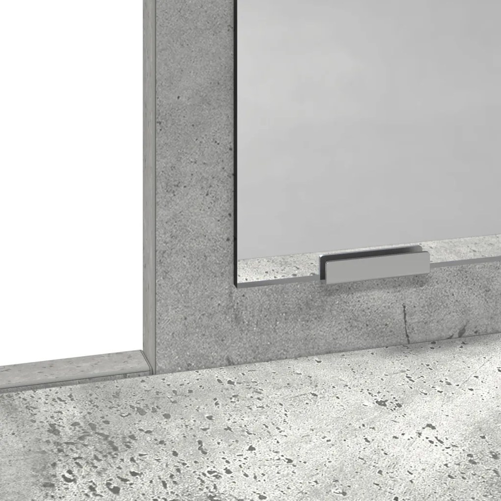 Sminkasztal Fiókokkal Beton Szürke 79x41x140 cm