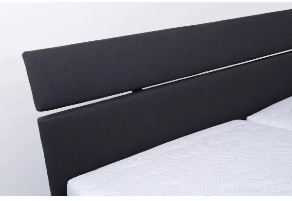 Kárpitozott ágy ágyneműtartóval, matrac nélkül ALIS 160x200 cm antracit