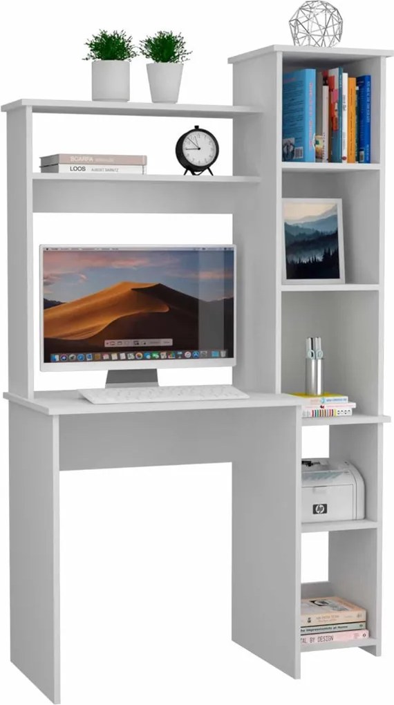 Polcos íróasztal 98,5x45,3x162,5cm barna FUR1232-1