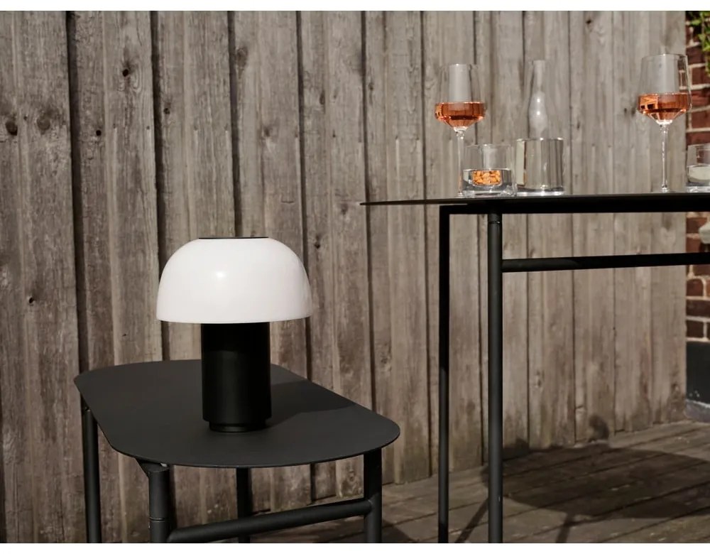 Fekete fém kerek étkezőasztal ø 70 cm Disc – Zone