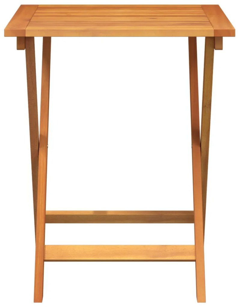 Összecsukható Kert Asztal Négyzet 60x60x72 cm Tömör Fa Akác
