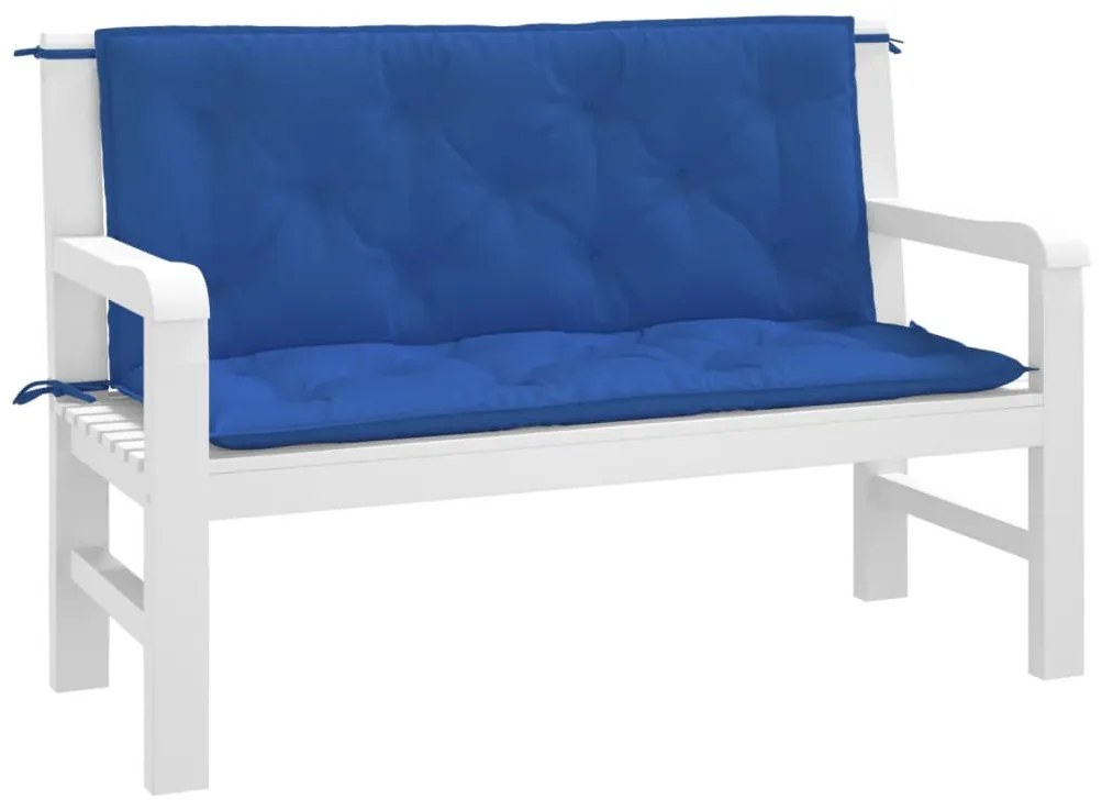 2 db kék oxford szövet kerti padpárna 120 x 50 x 7 cm