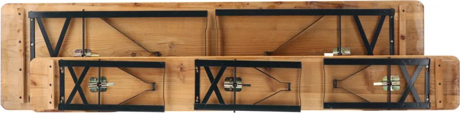 SÖRPAD GARNITÚRA - ASZTAL 177 x 46 x 77 CM + 2 PAD 177 x 23 x 47 CM