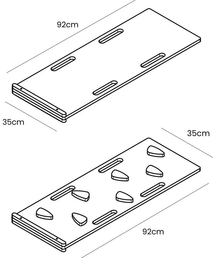 Natúr színű borovi fenyő hinta 39x75x38 cm Montessori – Meowbaby