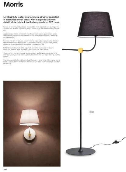 Redo 01-1980 - Asztali lámpa MORRIS 1xE27/42W/230V fehér