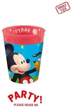 Disney Mickey Rock the House micro prémium műanyag pohár szett 4 db-os 250 ml