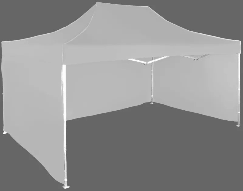 Gyorsan összecsukható sátor 3x4,5m - alumínium, 3 oldalfal, Szürke / antracit