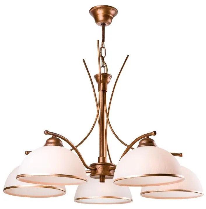 Csillár láncon PATRYCJA 5xE27/60W/230V