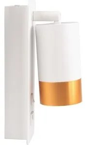 Fali spotlámpa USB töltővel 1xGU10/35W/230V fehér/arany