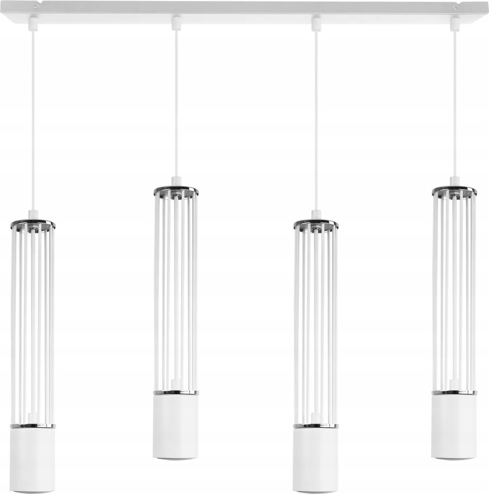 Led Mennyezeti Lámpa Lógó Díszléc Loft Fehér Cső Elegáns Króm Nappali