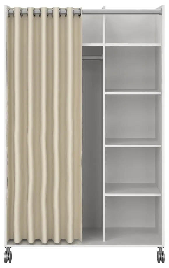 Fehér-bézs ruhásszekrény 100x160 cm Kit – Tvilum