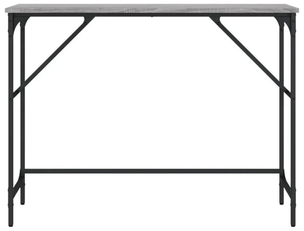 szürke sonoma színű szerelt fa tálalóasztal 100x32x75 cm