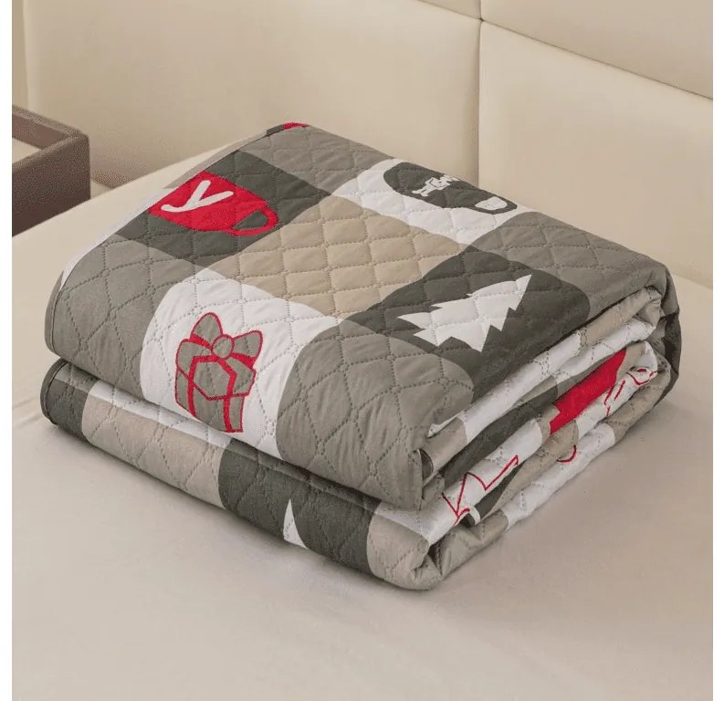 Ágytakaró CHRISTMAS SOCKS zöld Méret: 170 x 210 cm