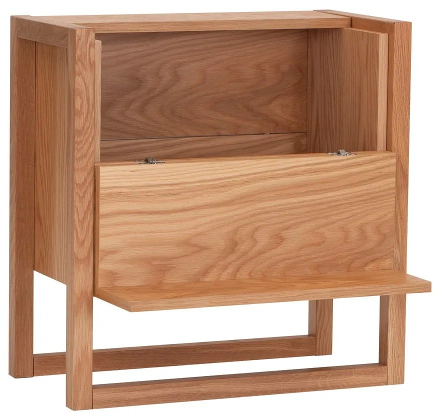 NewEst tölgyfa natúr színű bortartó szekrény 59x60 cm - Woodman