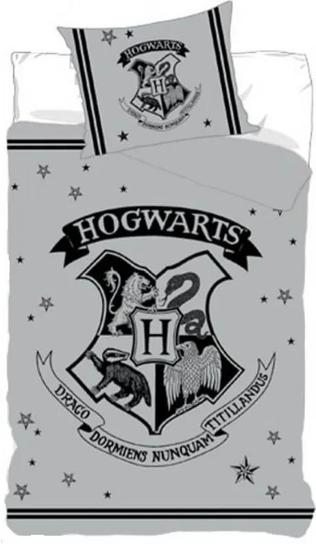 Harry Potter ágyneműhuzat szürke címer 140x200cm 70x90cm