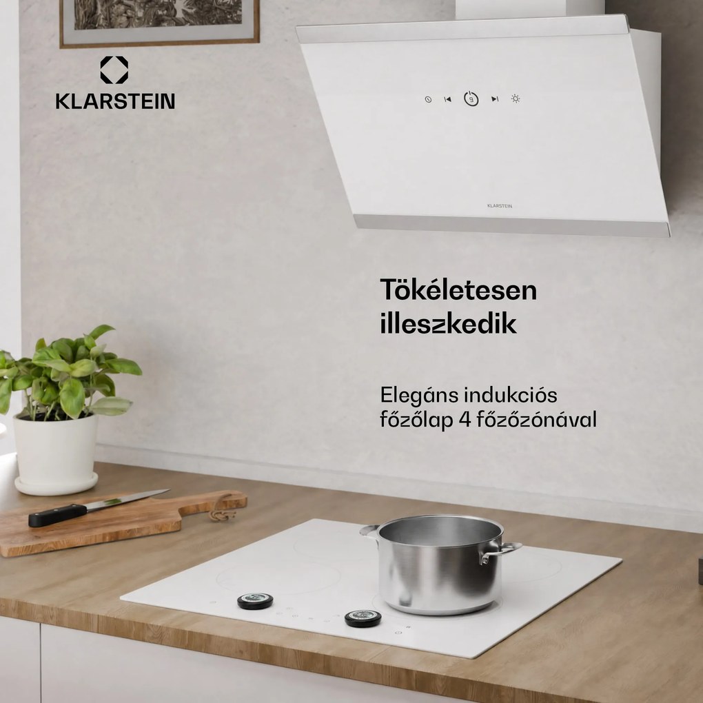 Klarstein Neotouch indukciós főzőlap | Modern és erőteljes | 4 főzőzóna | 9 fokozat | 7200 W | 60 cm