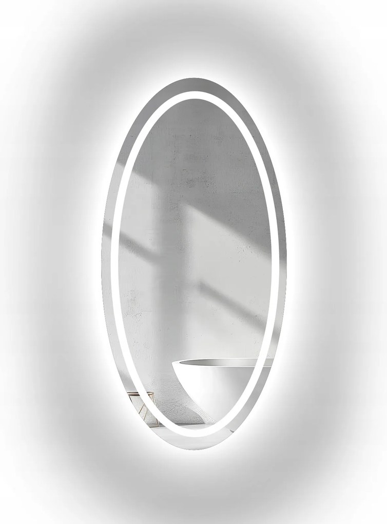 Frida I homokfúvott tükör Led háttérvilágítással 60x120