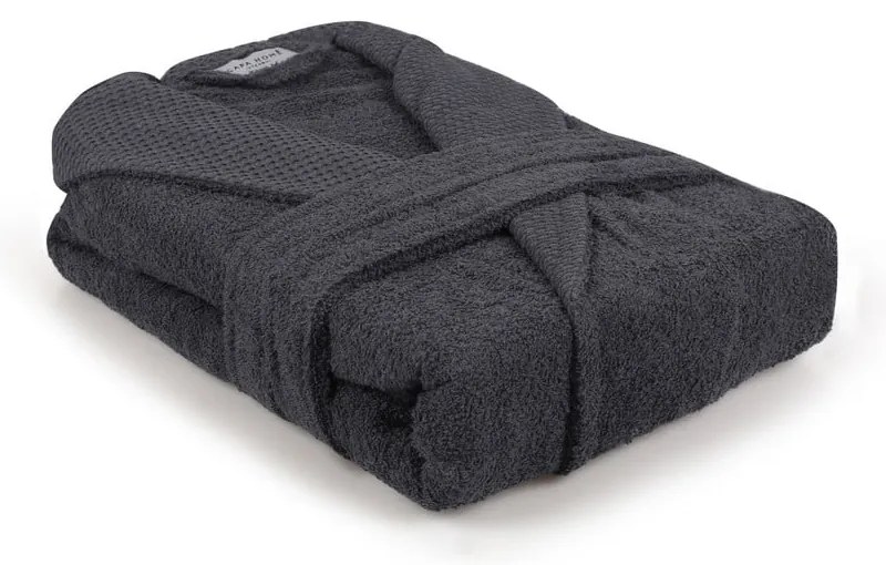 Antracitszürke pamut fürdőköpeny M Cappa – Foutastic