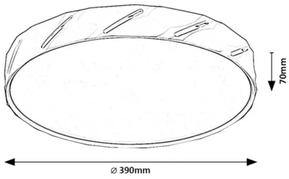 Rabalux 71119 - NESSIRA LED mennyezeti lámpa 25W 230V 3000K fehér
