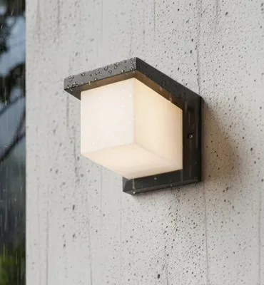 RENDL HIDE SQ fali lámpa antracit 230V LED E27 15W IP44