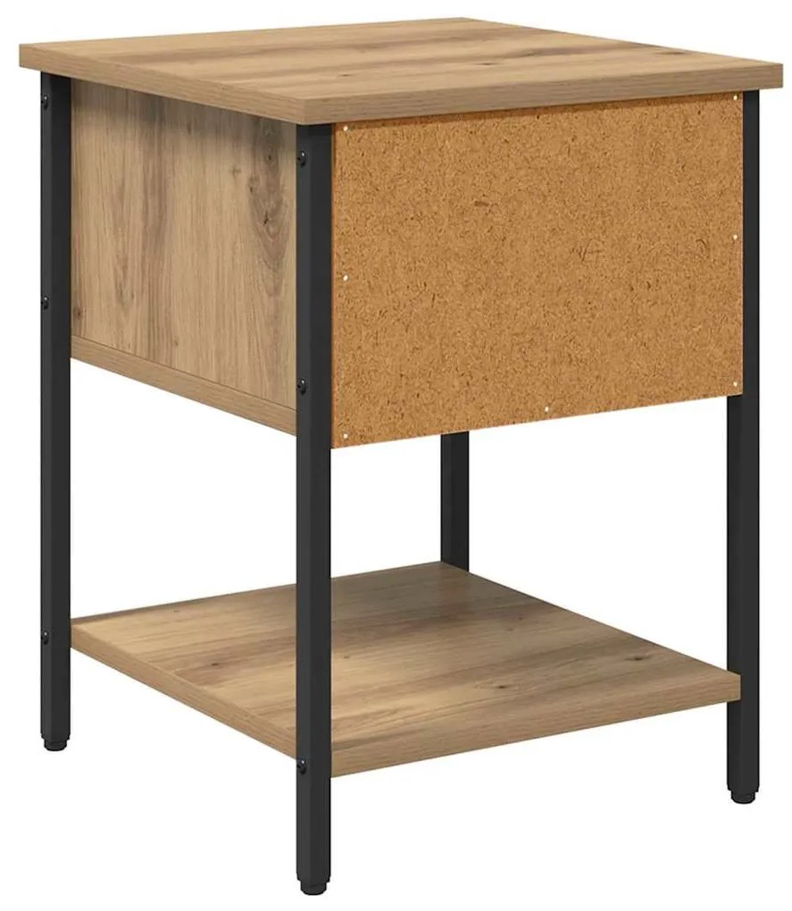 vidaXL Éjjeli asztal fiókkal Artisan tölgy 34 x 35,5 x 45 cm Faanyag
