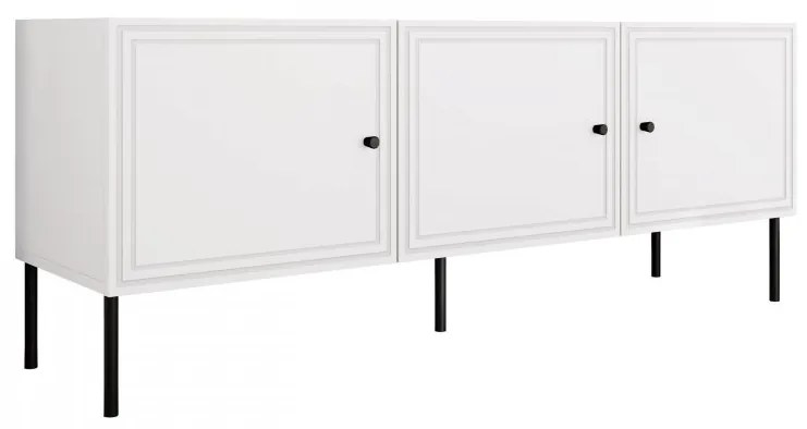 TV szekrény Bas 150 3D (fehér + fekete)  . 1106191