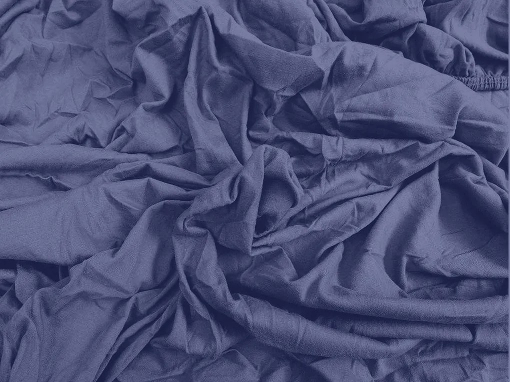 Jersey lepedő tengerészkék 90 x 200 cm