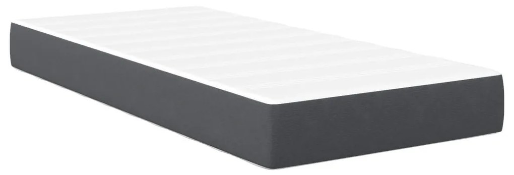 Zsebes Rugós Ágymatrac Sötét Szürke Közepes 80x200x20 cm Szövet