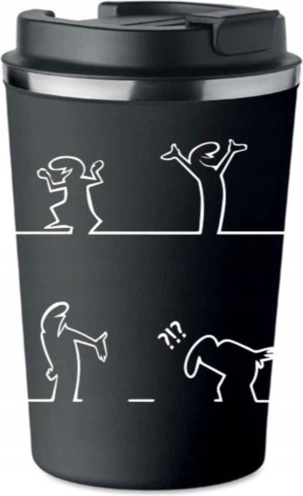 Prémium termo bögre vicces nyomtatással LaLinea Balum 350ml KT_026