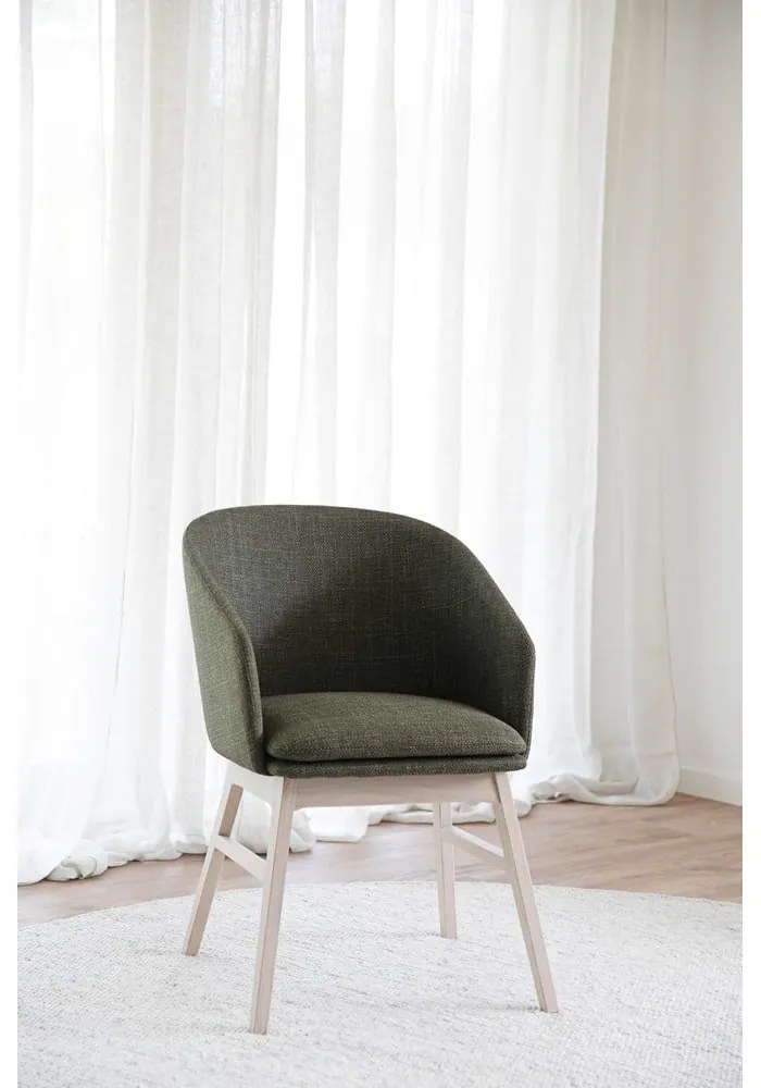 Zöld kárpitozott étkezőfotel szett 2 db-os Windham – Rowico