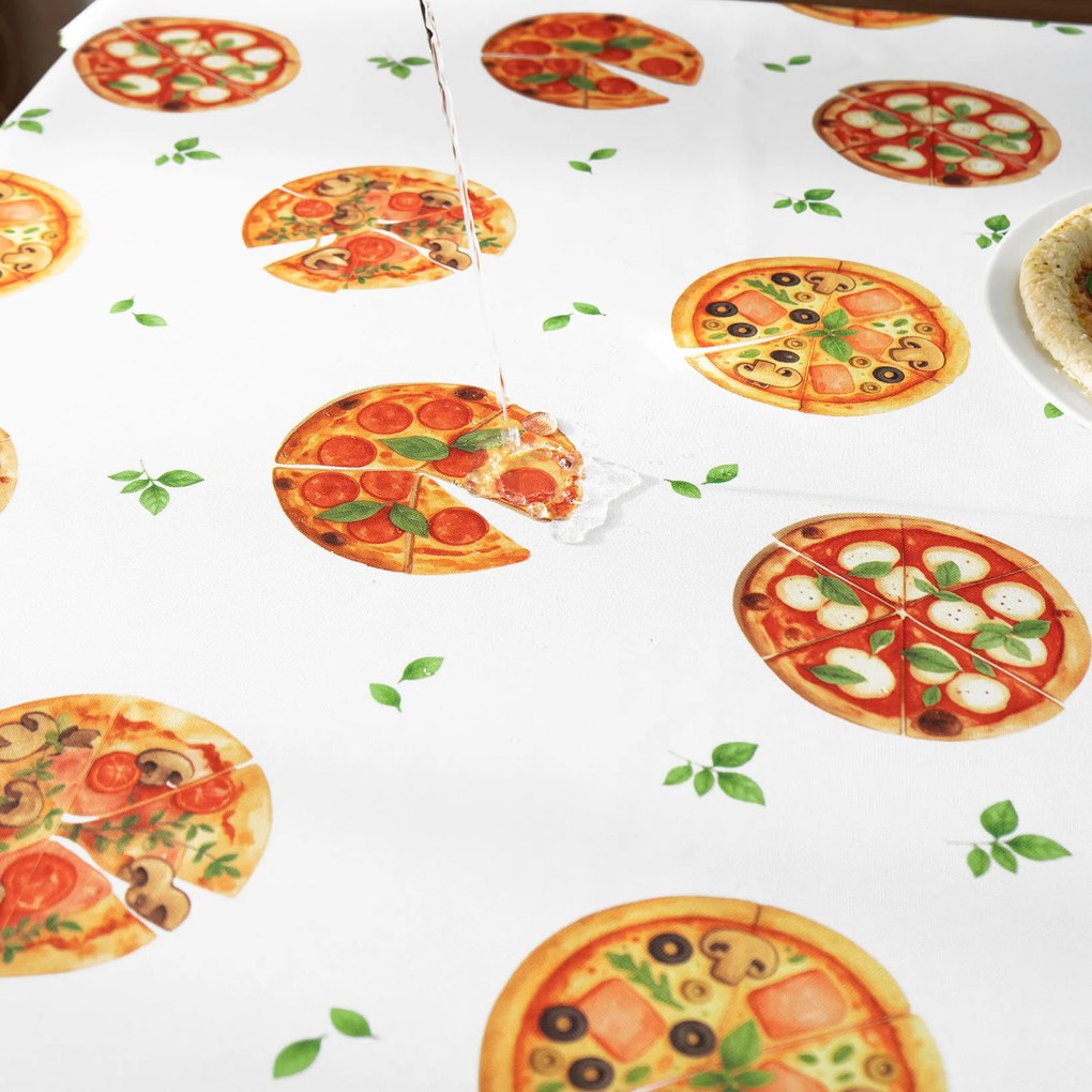 Goldea teflonos asztalterítő - ízletes pizza 100 x 140 cm
