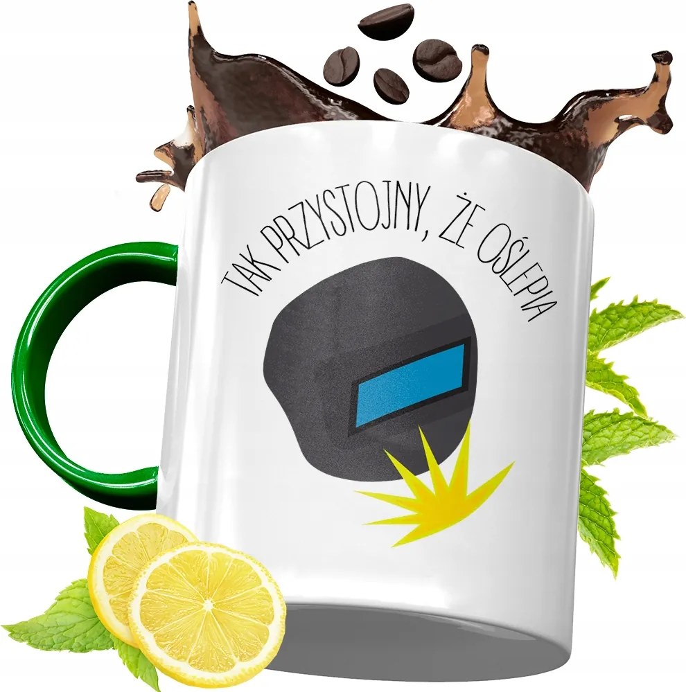 Zöld Bögre Hegesztőnek Születésnapra Ajándék fényképes nyomtatással