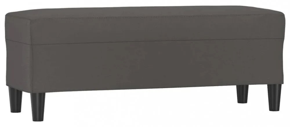 vidaXL szürke műbőr pad 100 x 35 x 41 cm
